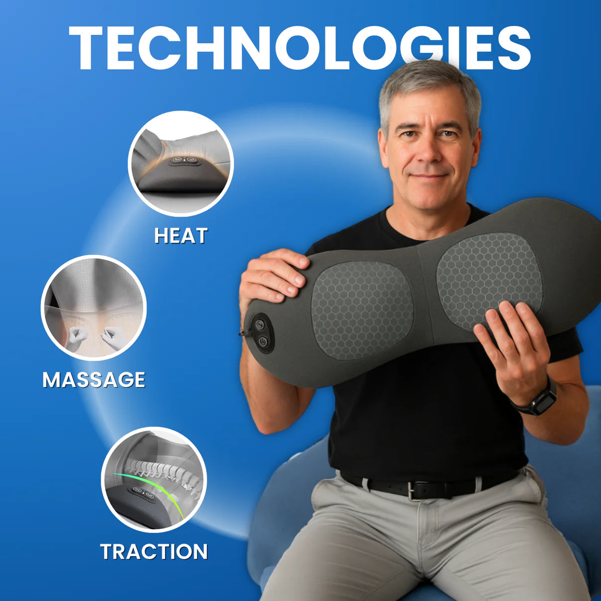 TheraSpine™ Triple Fusion Pillow - 15 Minutes a Day to a Pain-Free Life