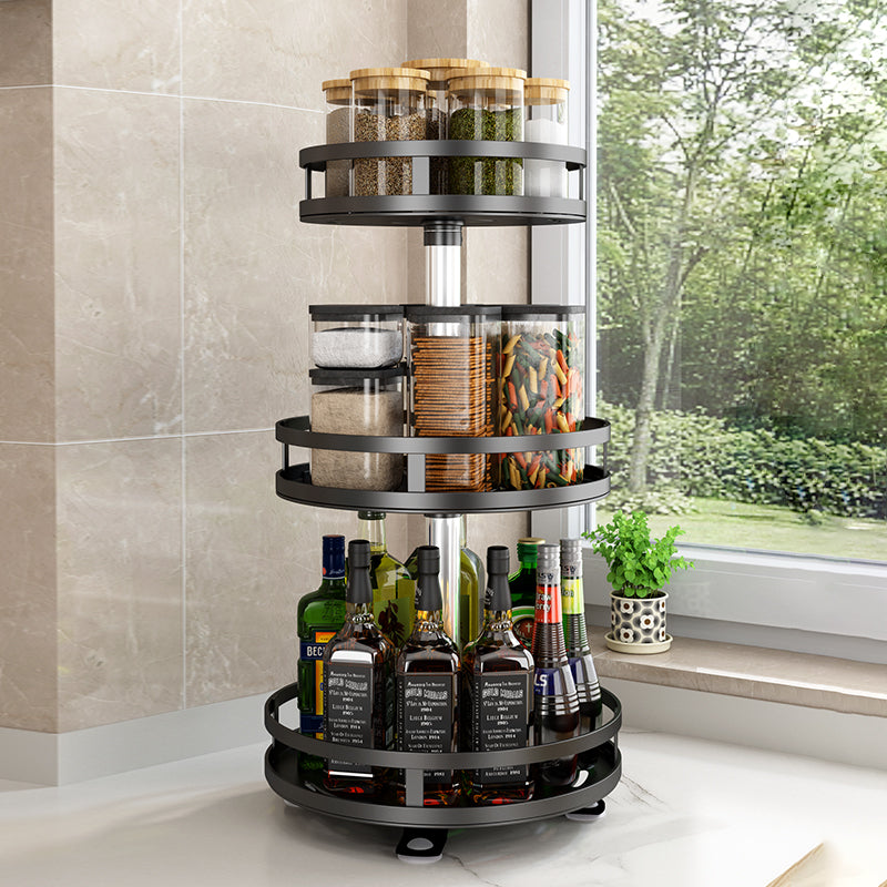 3-Tier Season Rack Organizer, Rotating Kitchen Stand