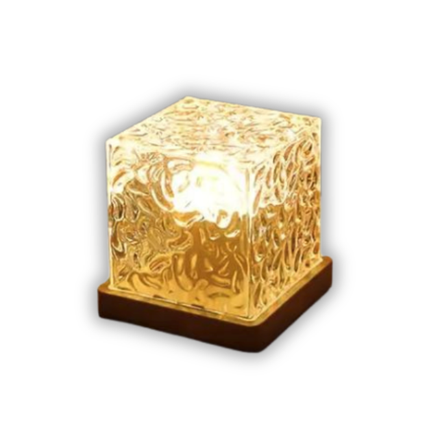 Crystal Glow Water Ripple LED Lamp - Cubed