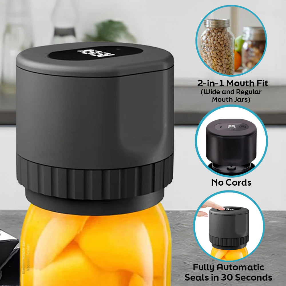 Mason Jar Vacuum Sealer Kit, Automatic Suction Machine